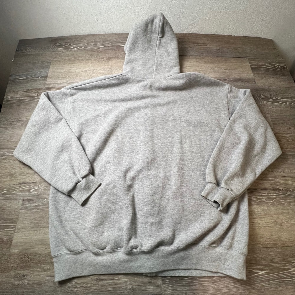 Lee Zip Up Hoodie Mens 2XL Gray Warriors Graphic Heavyweight Sweatshirt - Picture 2 of 9